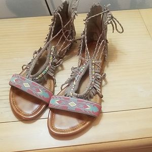 Jessica Simpson fringed sandals
